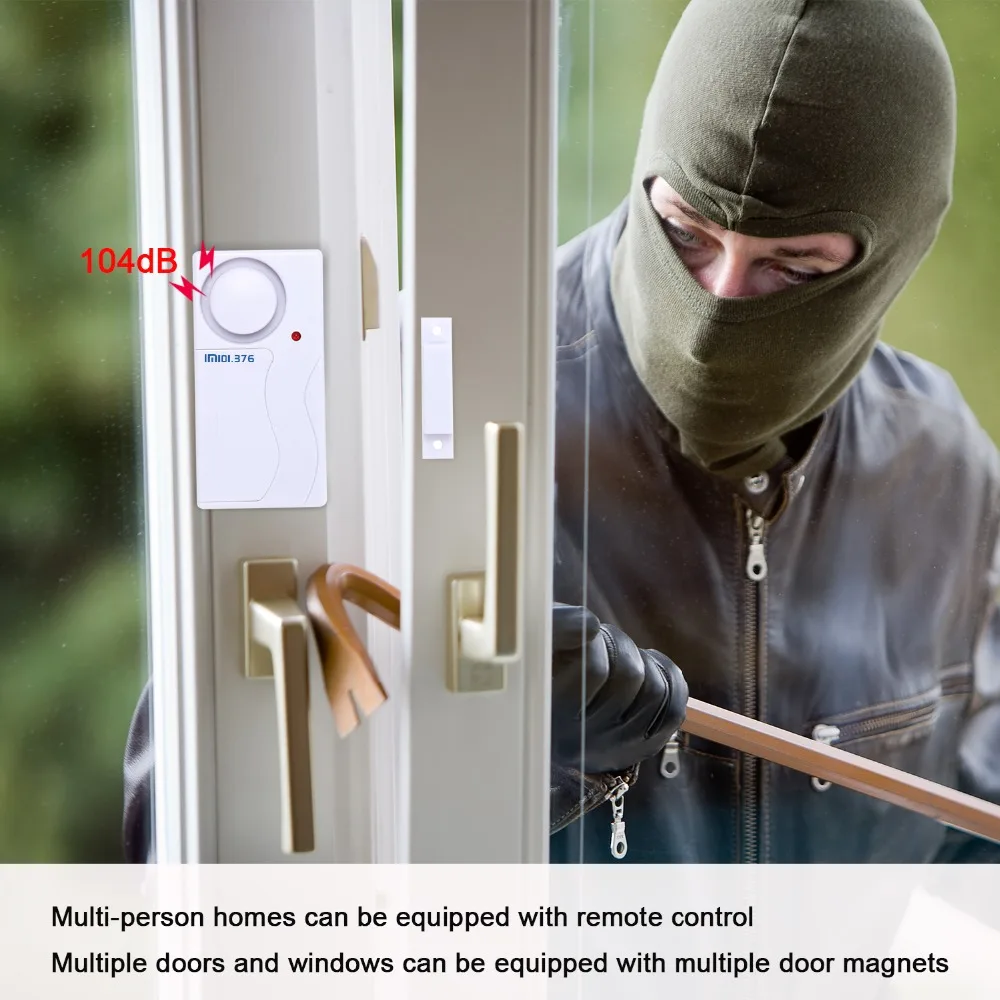 LM101.376 Remote Control Wireless Magnetic Door Window Sensor Detector Entry Anti-Theft Home Security Alarm System | Безопасность и