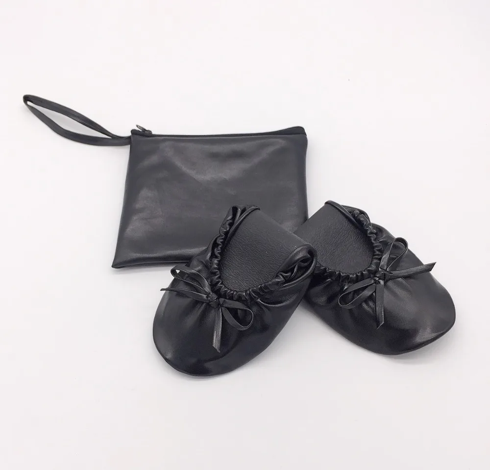 Бесплатная доставка! Черные женские туфли балетки на мягкой гибкой подошве с