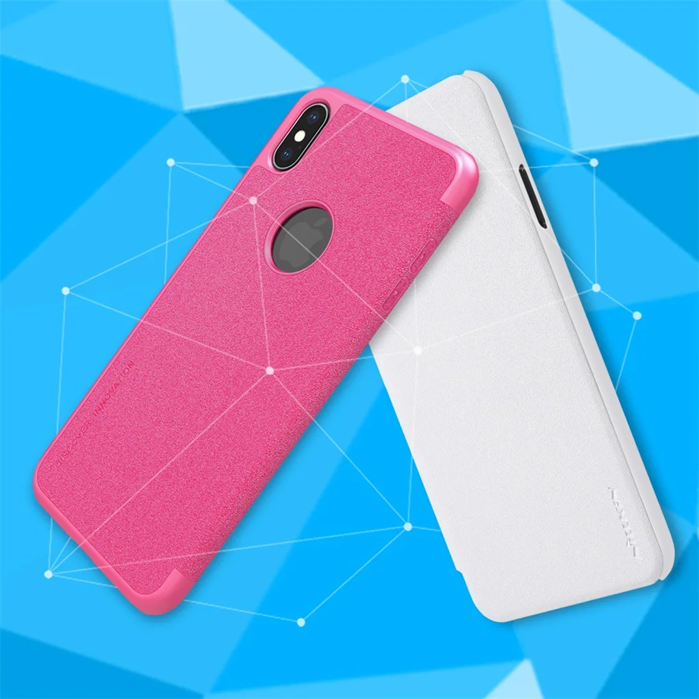 Для Apple iPhone XS Max/XR чехол для iPhone XS/X чехол NILLKIN Sparkle супер тонкий Матовый кожаный флип-чехол