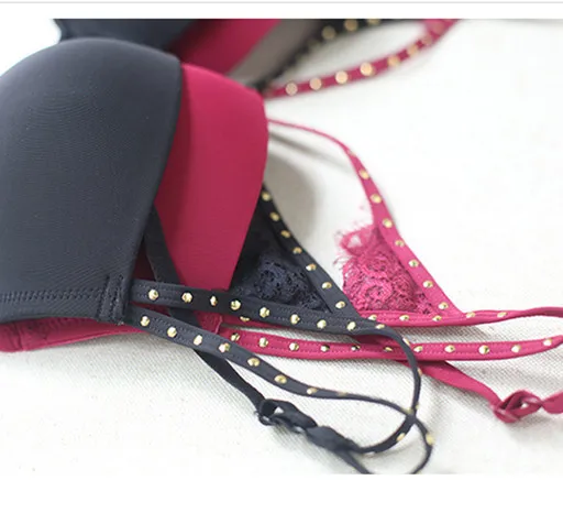 S121 модное сексуальное блестящее женское нижнее белье с металлическими