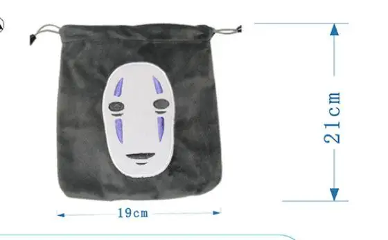 

Kawaii Spirited Away Faceless Man Plush Purse Japanese Anime No Face Man Plush Drawstring Bag Plush Coin Bag Plush Toys gift