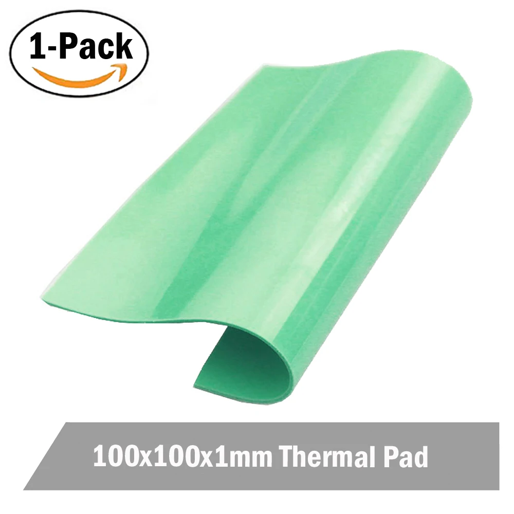 

1pcs 100mm x 100mm x 1mm Green Computer for Xbox360 PS GPU CPU VGA Heatsink Cooling Thermal Conductive Silicone Pad