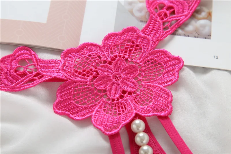 2018 New Women Open Crotch Pearl Sexy Panties Tangas Hollow Flower Thongs And G Strings Erotic Lingerie Femme Underwear |