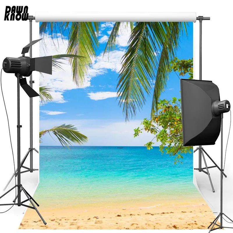 DAWNKNOW голубое небо фотография морского побережья фон для Свадебная вечеринка