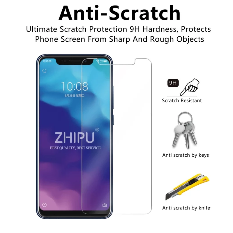 10 шт. закаленное стекло для zte Axon 9 Pro Защита экрана 2.5D 9H профессиональная защитная