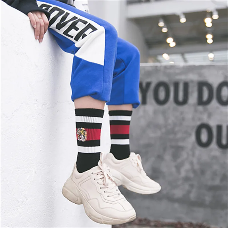Осенние и зимние harajuku 2018 новые носки до лодыжки женская мода Тигр calcetines mujer sokken