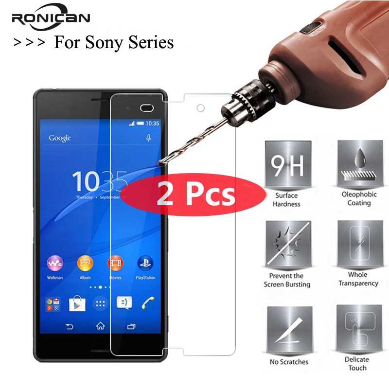 2 шт. ronican 2.5D закаленное Стекло для Sony Xperia Z3 Z4 Z5 компактный Z1 Z2 M2 M4 Aqua M5 Экран
