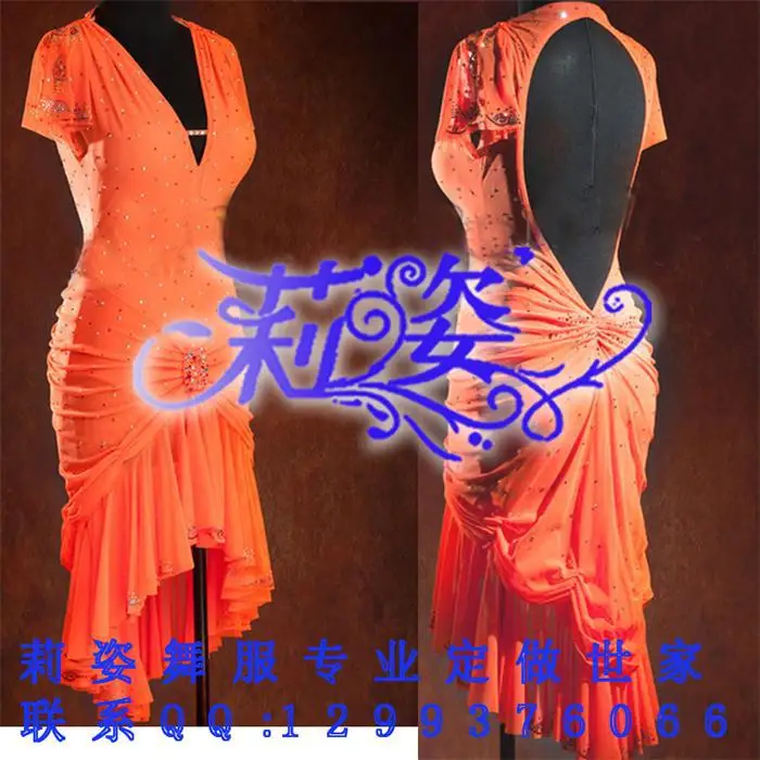 Танцевальное платье ча-рамба для конкурсов бальное латиноамериканских танцев