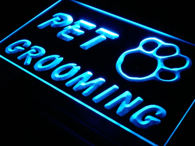 i276 OPEN PET GROOMING Shop Dog Cat LED Neon Light Signs On/Off Switch 20+ Colors 5 Sizes | Дом и сад