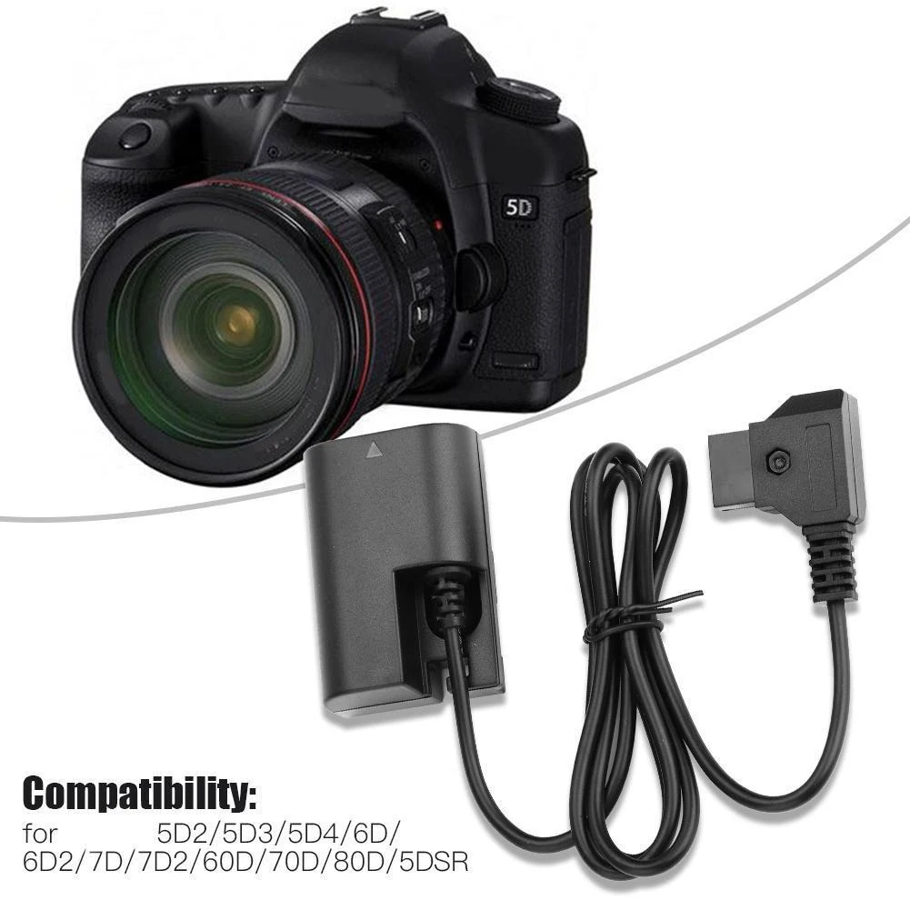 D-Tap To LP-E6 Fully Decoded Portable Durable Accessories DC Coupler Battery Adapter Camera Charger Cable For Canon 6D 6D2 7D2 |