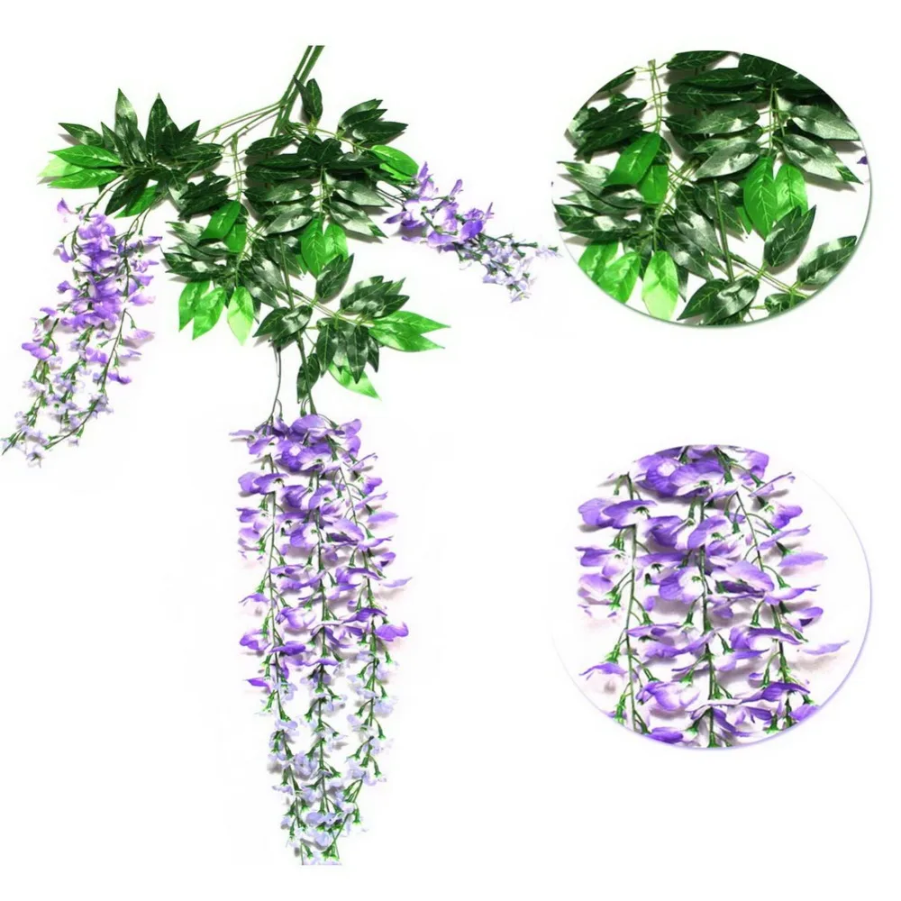OurWarm 36 шт свадебный Декор искусственная шелковая Глициния Цветок лозы подвесной