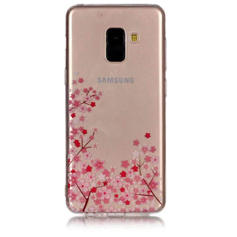 Soft TPU Phone case For Samsung A6 plus 2018 couqe Transparent Back Cover A8 A3 A5 2017 Funda |