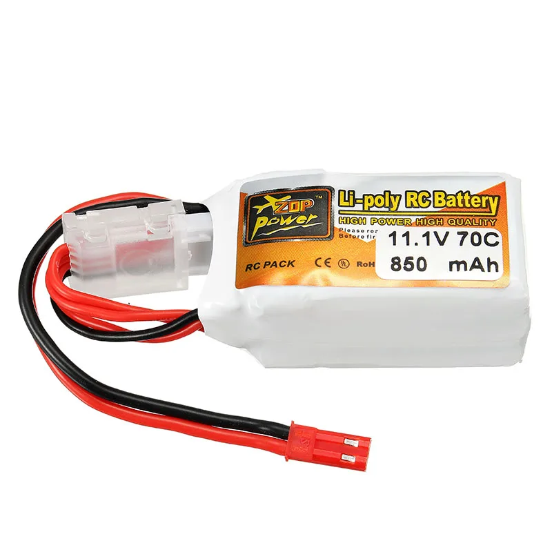 4 шт. ZOP Power 11 1 В 850 мАч 70C 3S Lipo Battery JST Plug для RC FPV Racing Drone | Игрушки и хобби