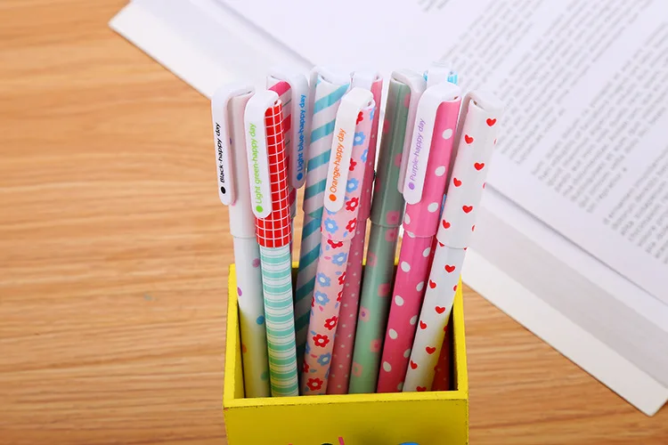 10 шт. красочные гелевые кавайные ручки маркер ручка boligrafos Kawaii canetas Escolar милые корейские канцелярские принадлежности