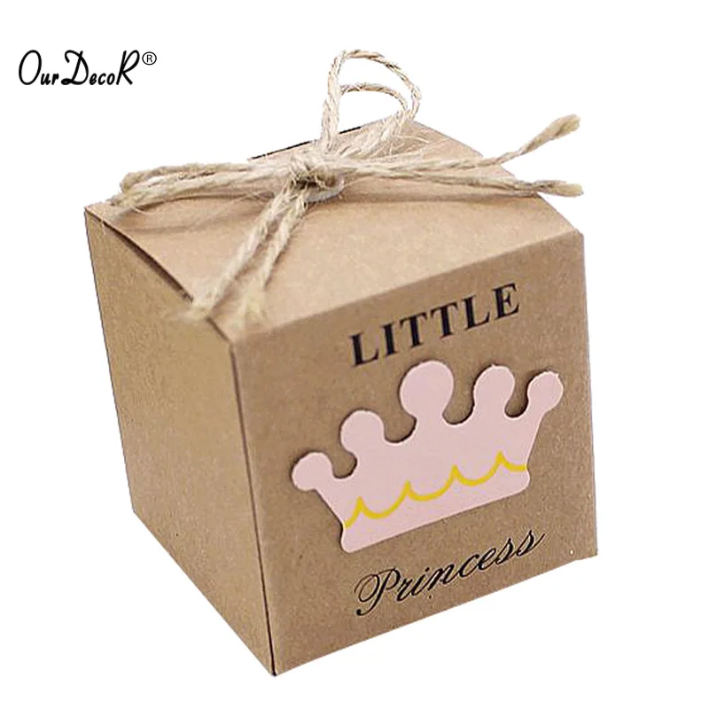 50 шт конфеты Коробки Baby Shower Ремесло Бумага Подарочная коробка с принтом