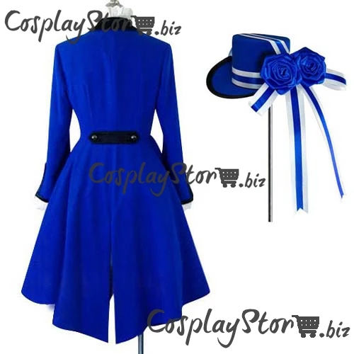 Ciel Phantomhive костюм для косплея синий узор Черный Дворецкий Косплей Костюм|black butler