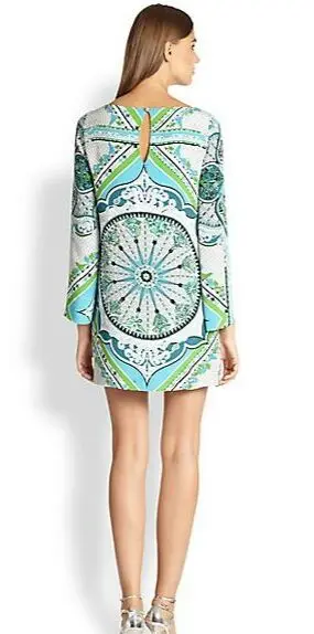 [EFATZP] Новые Роскошные Брендовые женские с длинными рукавами и барочным принтом