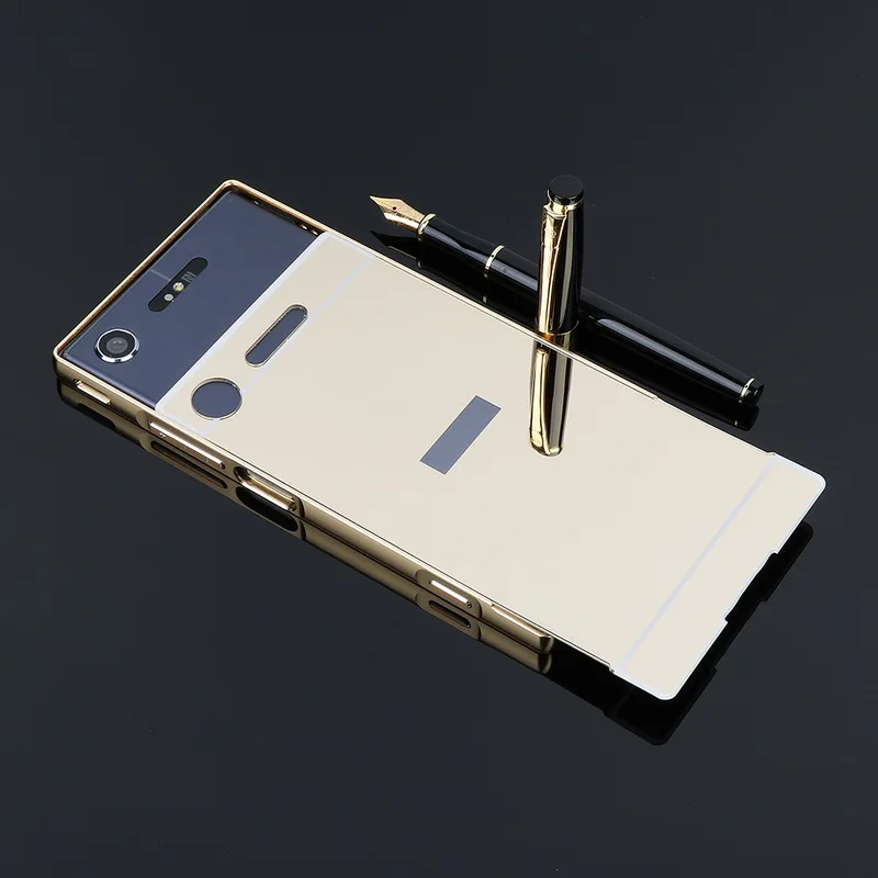 Для Sony Xperia XA XA1 XA2 ультра Зеркальный Алюминиевый металлический бампер жесткий