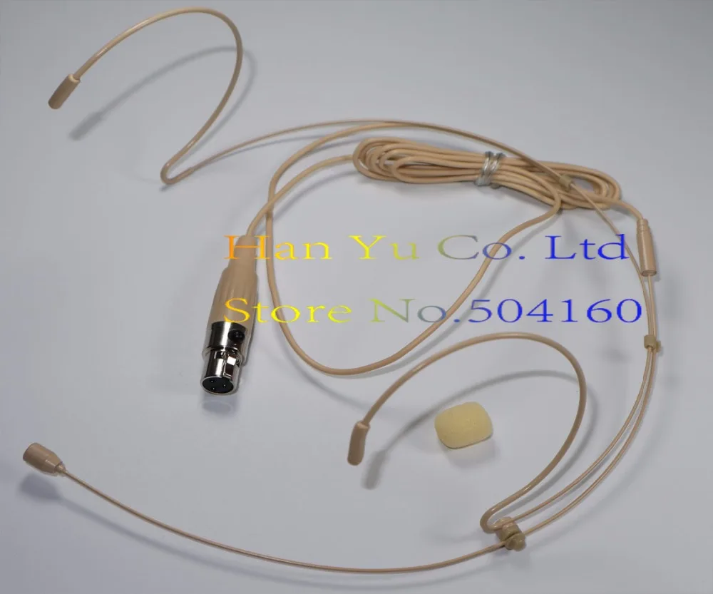 Головная гарнитура с двойным ушным крючком головной микрофон для Shure ALL XLR 3PIN TA3F|head