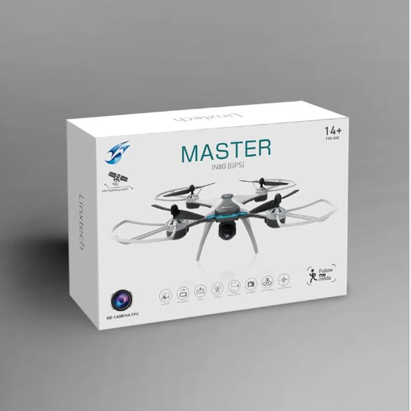 2018 Новый Wifi FPV GPS позиционирование следуй за мной Дрон вертолет 1080P HD камера RC