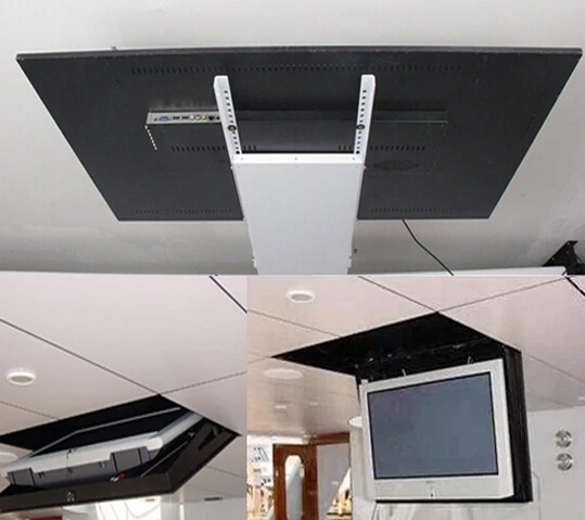 Фото Моторизованный Электрический Скрытая флип вниз подвесной потолок Led ЖК дисплей