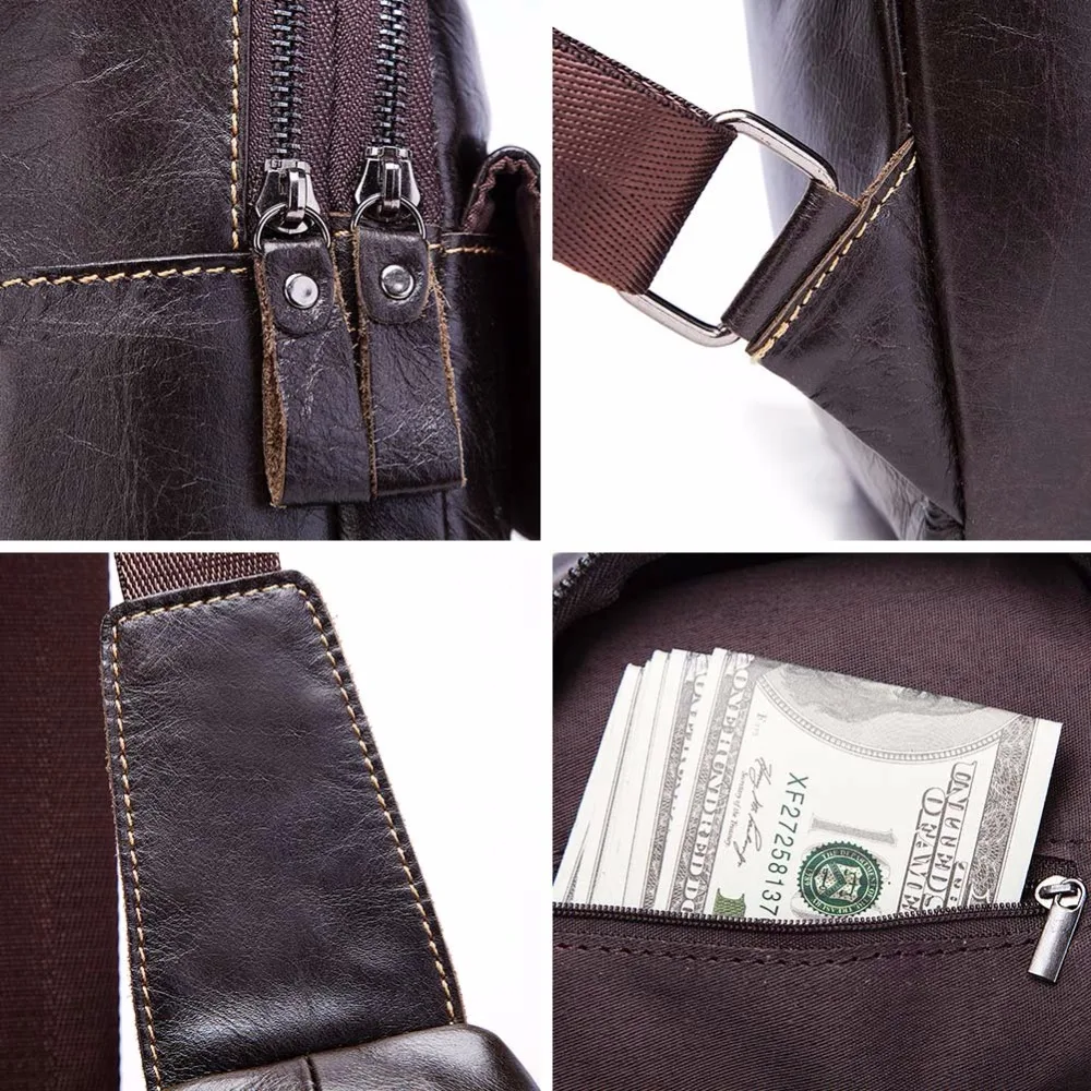 GZCZ 2018 мужские сумки почтальонки из натуральной кожи винтажные с внутренним
