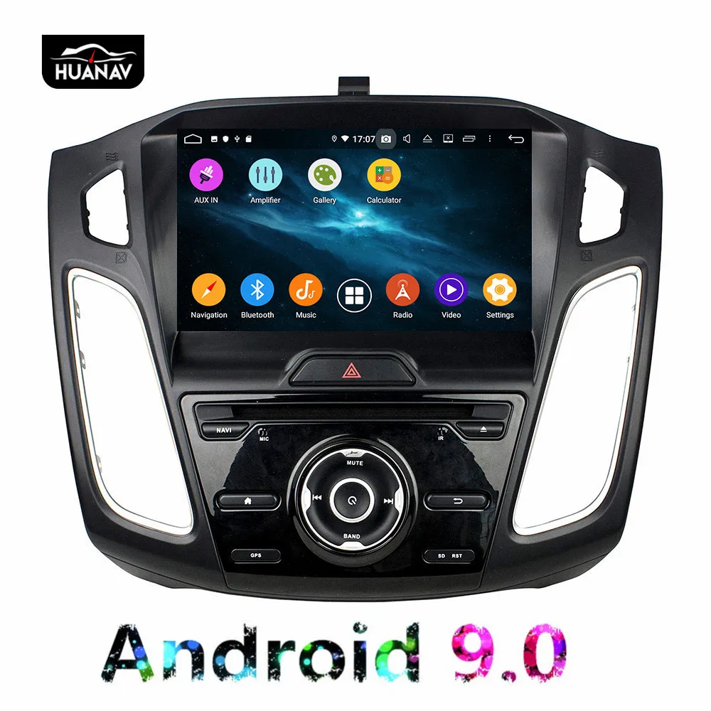 DSP Android 9.0 Car GPS Navigation DVD Player For Ford Focus 2015-2018 audio auto stereo Headunit multimedia radio recorder navi |