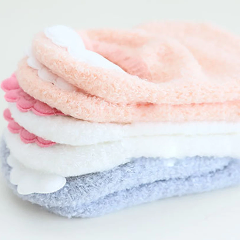 Теплые носки до щиколотки для малышей Нескользящие бесшовные бархатные