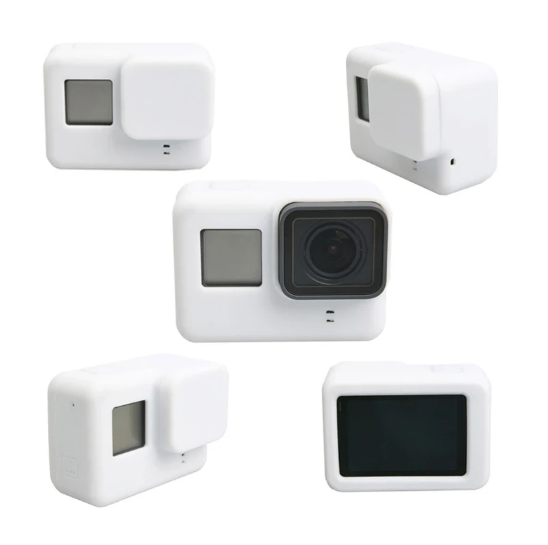 Для GoPro аксессуары мягкий силиконовый защитный чехол+ крышка объектива Крышка для Go Pro Hero 7 6 5 Black Edition Экшн-камера