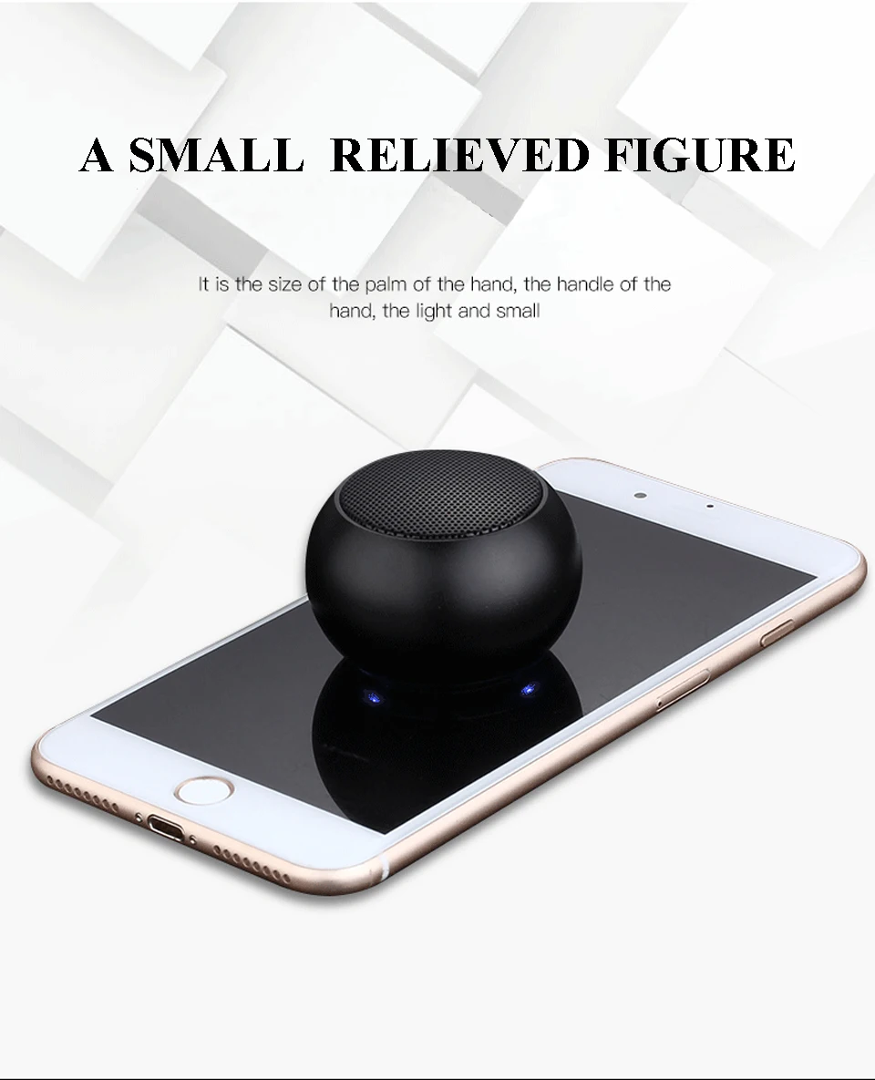 Soulusic BM3D Мини Портативный беспроводной Bluetooth динамик металлический стерео громкий динамик с микрофоном сабвуфер MP3 музыкальный плеер для телефона