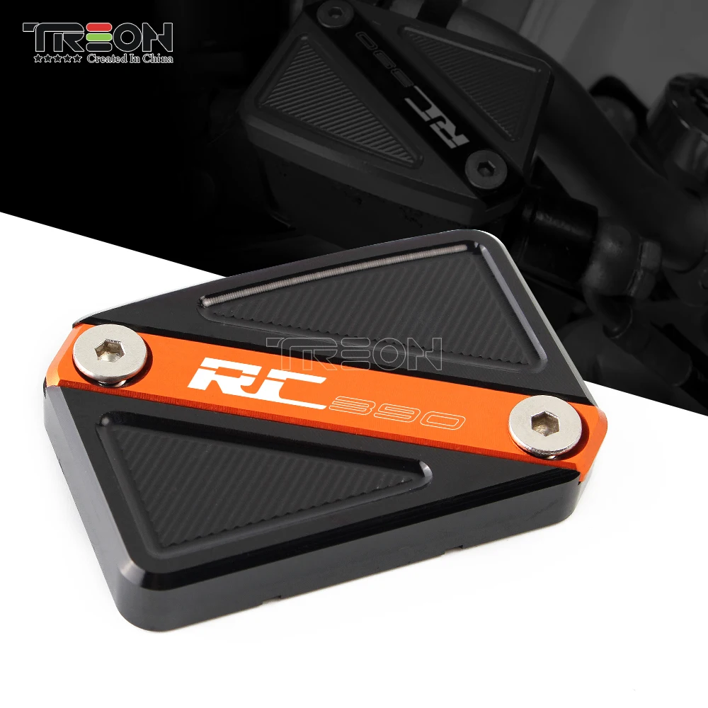 

pcr Motorcycle Accessories CNC Front Brake Fluid Reservoir Caps Cover For KTM RC390 2013-2019 Years With Logo 1 PCS 5 Colors