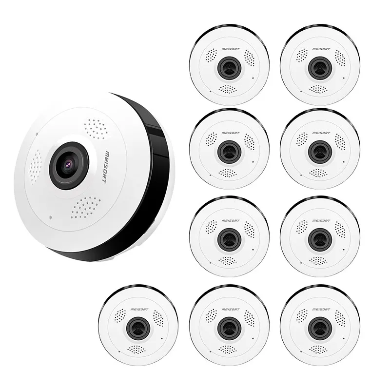 10 шт. Meisort VR13 HD видео IP камера 360 домашней безопасности беспроводной Wi Fi CCTV 1.3MP 960PH