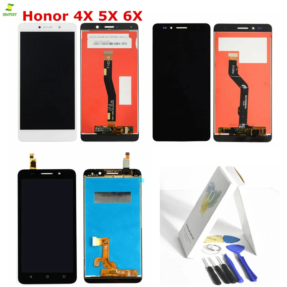 Высококачественный ЖК дисплей для HUAWEI Honor 4X 5X 6X с полным сенсорным экраном и
