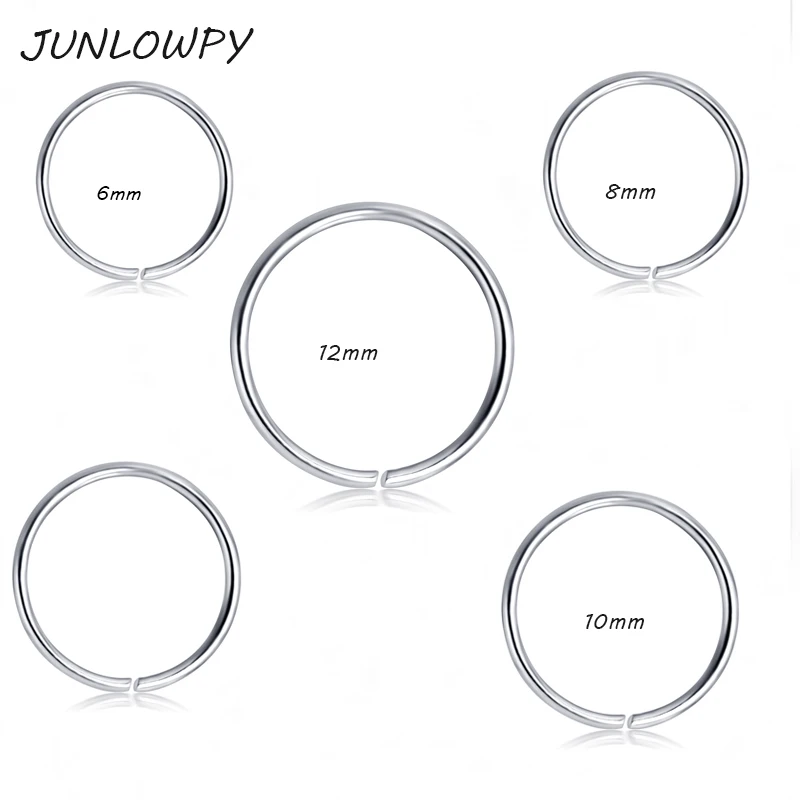 JUNLOWPY 100 шт./компл. обруч из нержавеющей стали серьга носового кольца перегородка