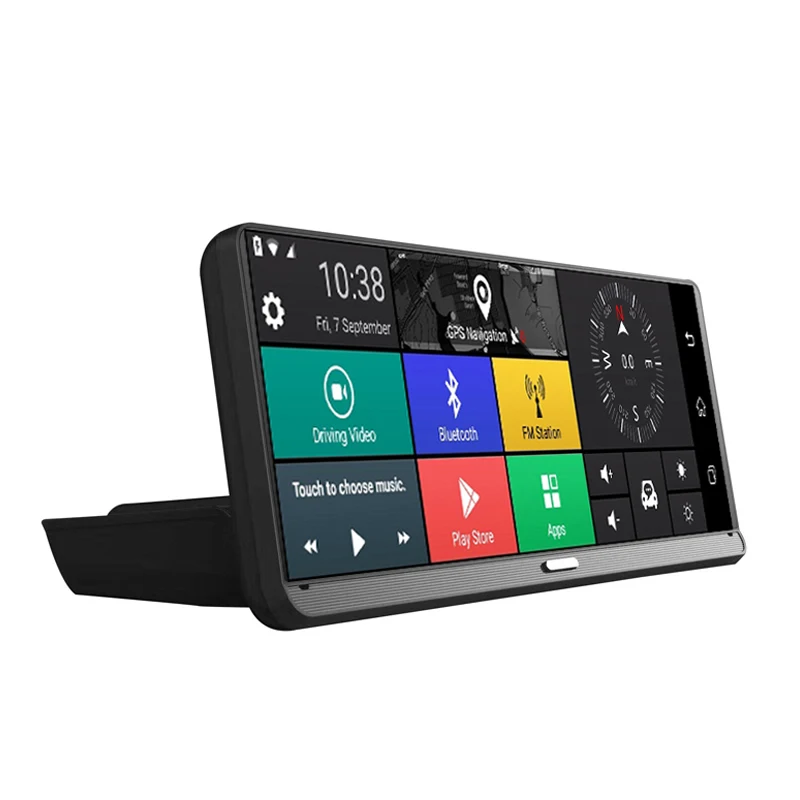 WHEXUNE Новинка 8 дюймов сенсорный ips Android 5,1 Full HD 1080P Автомобильный видеорегистратор с gps навигацией wifi Bluetooth ADAS Google play видеорегистратор