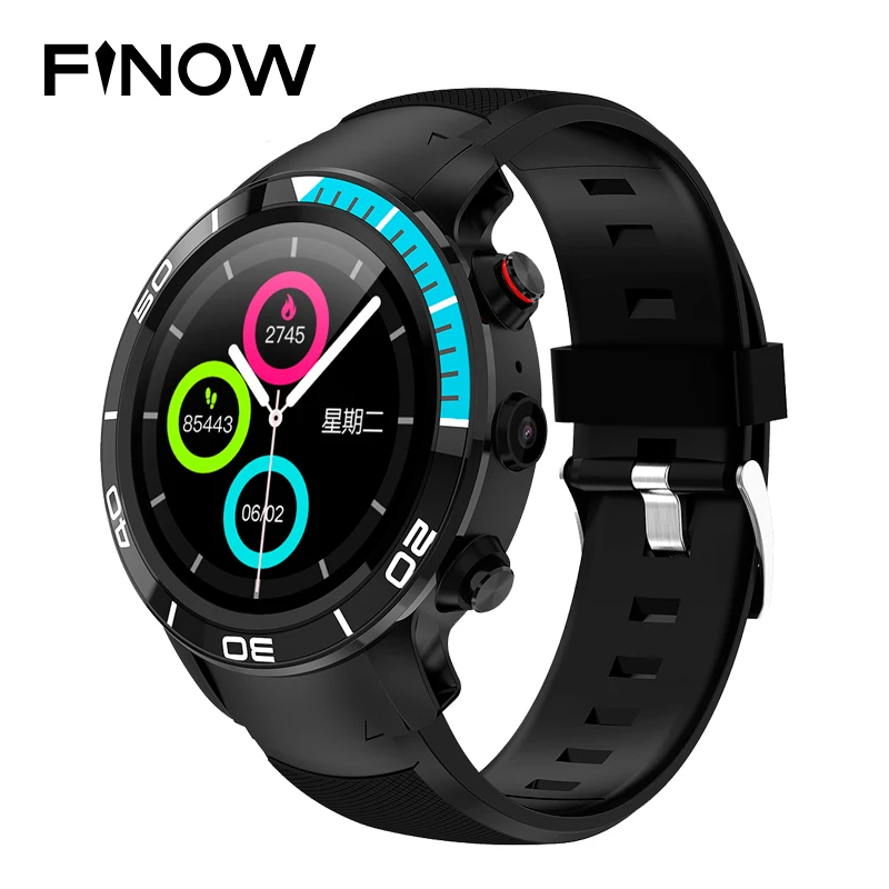Finow H8 4G Смарт часы reloj Android 7,1 умные часы MTK6739 1,39 дюймов AMOLED дисплей умные часы для gps Спорт трекер