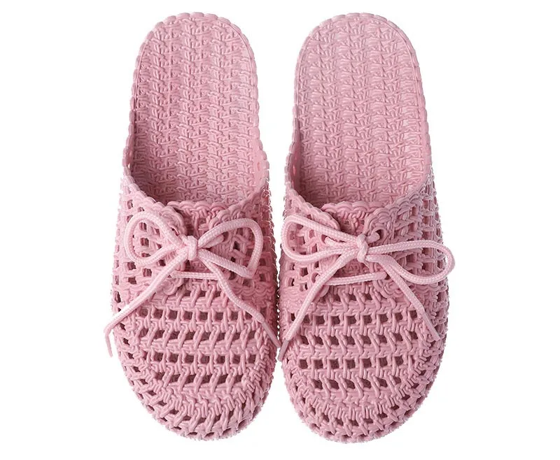 Pink color Пляжная обувь; летние шлепанцы на шнуровке для девочек; вьетнамки на плоской подошве; домашняя обувь; удобные повседневные женские тапочки; женская уличная обувь; W109 - Цвет: Pink color