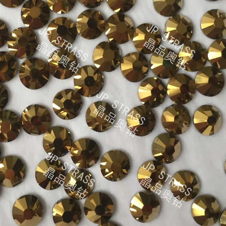 Стразы горячей фиксации свободный плоский задний кристалл Золотой Гематит цвет