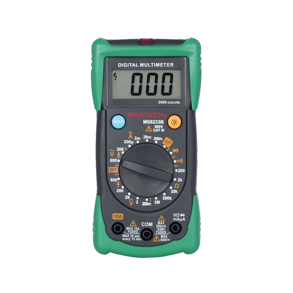 MASTECH MS8233B Цифровые мультиметры AC/DC Напряжение постоянного тока сопротивление