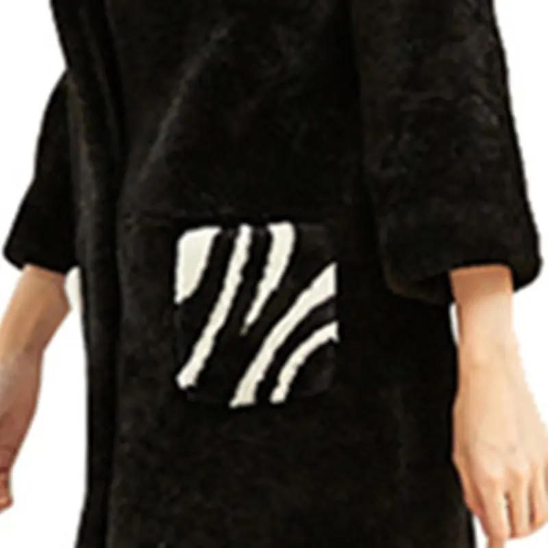 2017 зимние Для женщин Шуба дамы с длинным рукавом теплые куртки мода