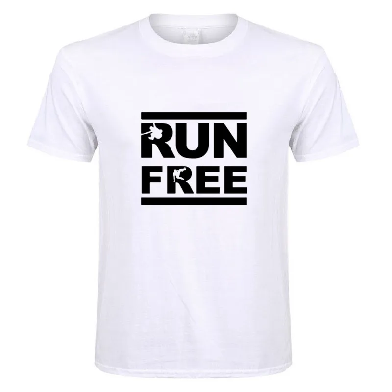 2018 летом прохладно Free Running футболка Для мужчин короткий рукав o образным вырезом