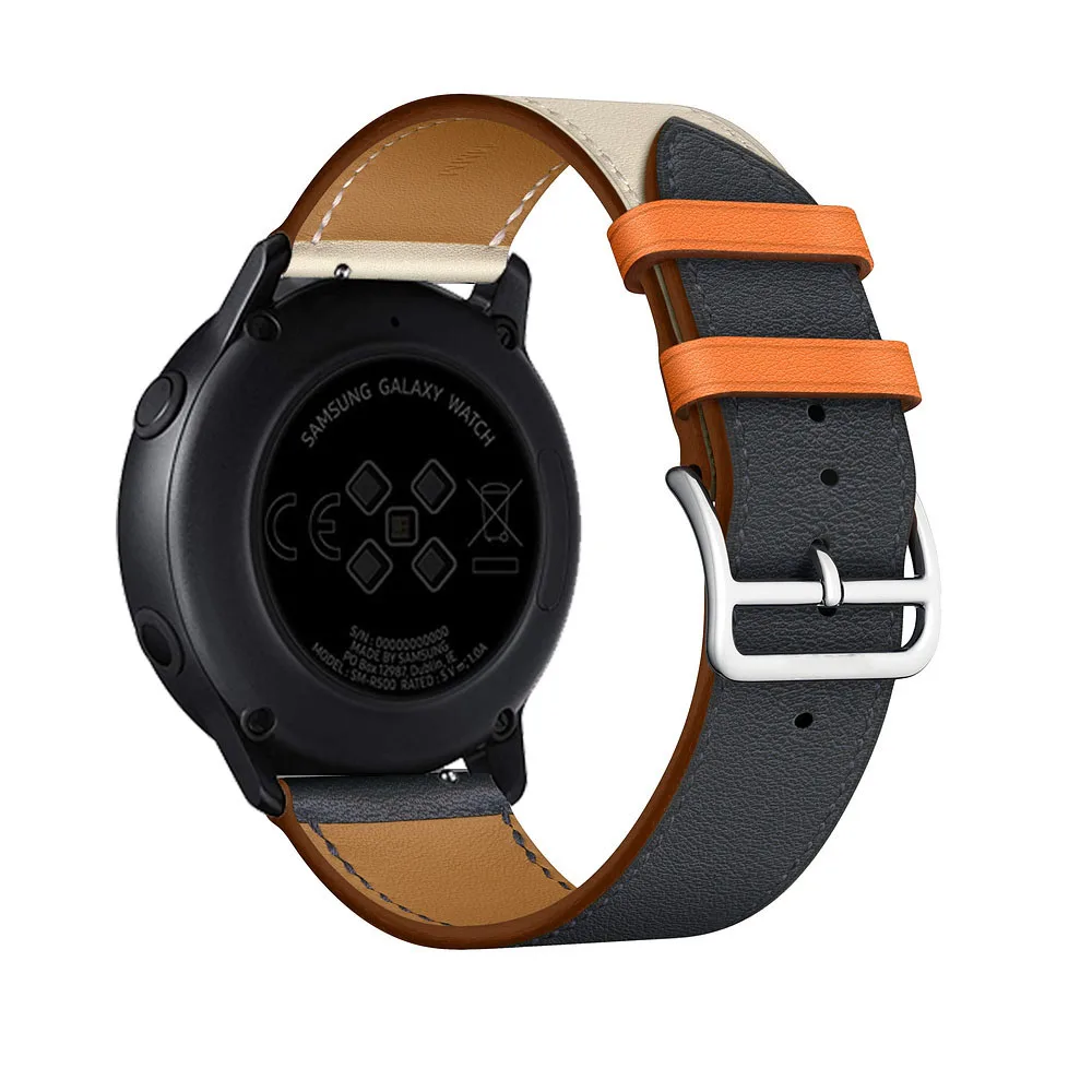 GXV 20 мм контрастный цвет ремешок из натуральной кожи для Samsung Galaxy Watch Active|Смарт-аксессуары| |