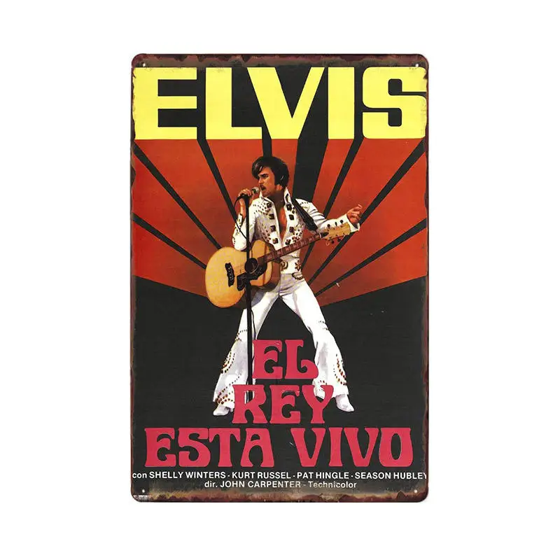 60272 Elvis Presley вывески металлические винтажные постеры оловянные дощечки настенные Декорации для бара Клубная комната паба художественные картины Домашний Декор 20x30 см - Цвет: 60272