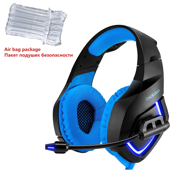 ONIKUMA K1 камуфляжная игровая гарнитура Dee Bass Игровые наушники PS4 наушники с микрофоном для ПК мобильный телефон Xbox планшет - Цвет: k1 blue no box