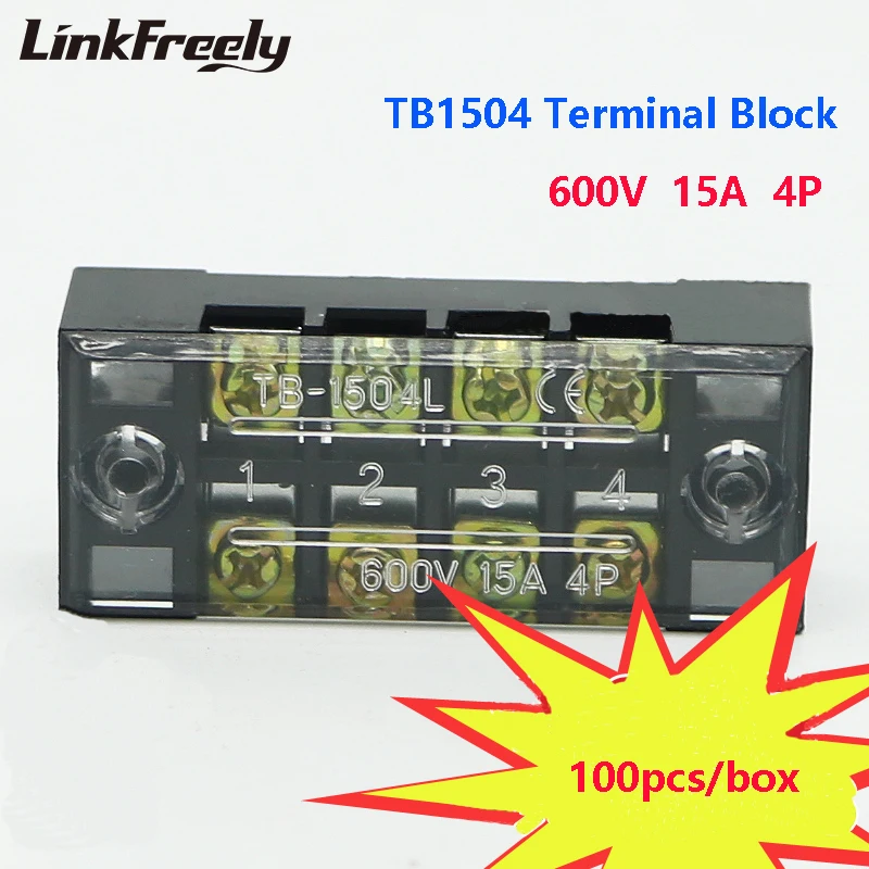 10 шт. двухрядные клеммные колодки TB1504 4P 15 А/600 В|Терминалы| |