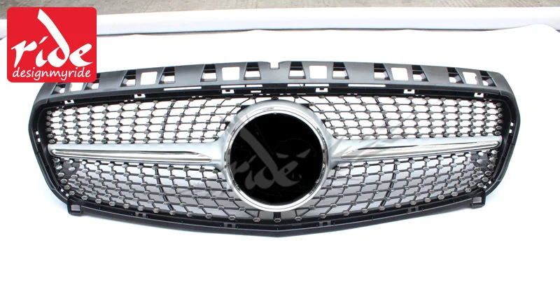 W176 Алмазная Передняя решетка для Mercedes Benz A-CLASS W176 A180 A200 A250 A300 A45 2013- авто гоночный Гриль без центрального логотипа
