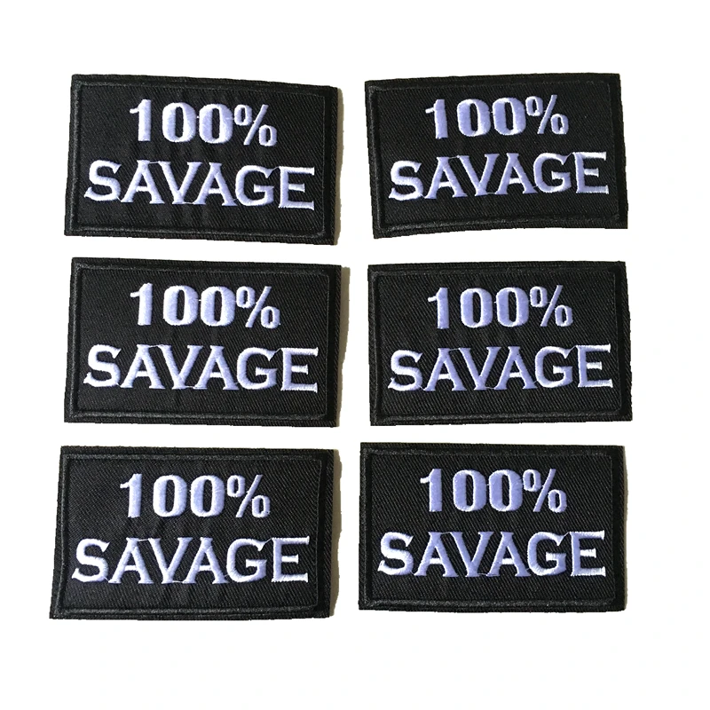 Новое поступление 100% SAVAGE Вышитые заплаты письма аппликация из ткани патч знак
