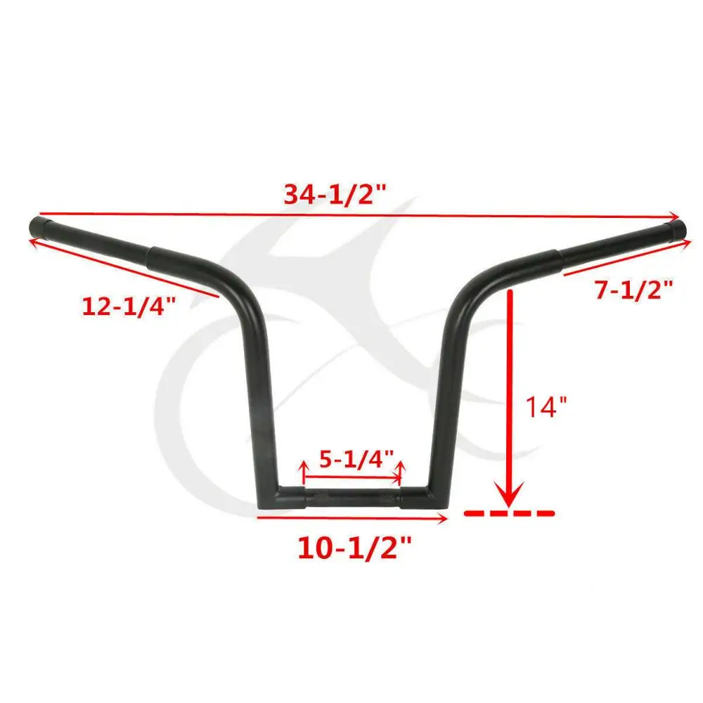 Мотоцикл 10 &quot12&quot 14 &quot16&quot Rise 1 1/4 &quotFat Ape Hangers Bars handlebar для Harley Softail Sportster XL883 1200 FLST FXST