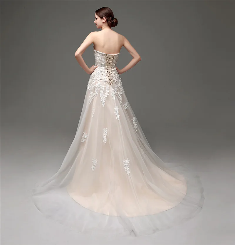 Forevergracedress настоящая фотография Элегантное свадебное платье Милая Аппликация
