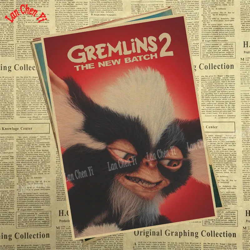 Gremlins Фэнтези фильм ужасов крафт бумага Плакат кафе высокое качество печати рисунок ядро декоративная живопись